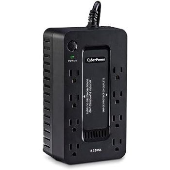 CyberPower ST425 Standby UPS System, 425VA/260W, 8 Outlets, Compact, Black