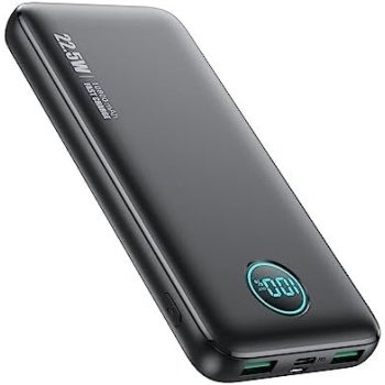 Portable Charger 10800mah,Slim 22.5W LCD Display Power Bank, Dual QC 4.0 PD Fast