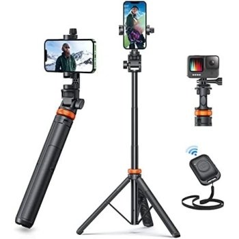 Newest 62" Phone Tripod, EUCOS Tripod for iPhone & Selfie Stick Tripod