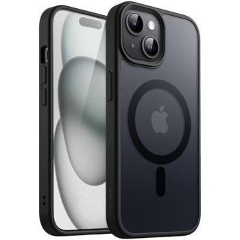 JETech Magnetic Case for iPhone 15 6.1-Inch Compatible with MagSafe, Translucent