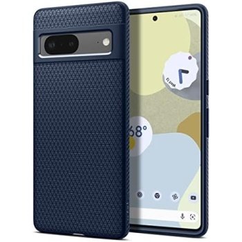 Spigen Liquid Air Pixel 7 Case (2022) - Navy Blue, Anti-Slip, Geometric Design