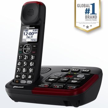 Panasonic Amplified Cordless Phone, KX-TGM430B - 1 Handset (Black)