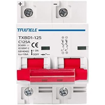 DC MCB Miniature Circuit Breaker 2P 80A 100A 125A 600V Solar Mini Circuit