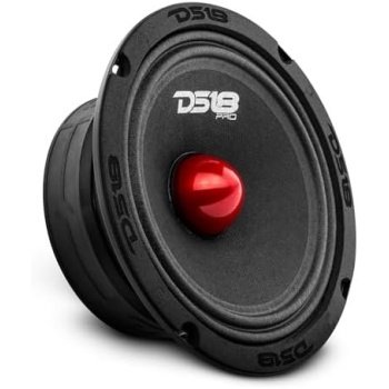 DS18 PRO-GM6.4B Loudspeaker - 6.5", Midrange, Red Aluminum Bullet, 480W Max