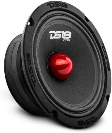 DS18 PRO-GM6.4B Loudspeaker - 6.5", Midrange, Red Aluminum Bullet, 480W Max