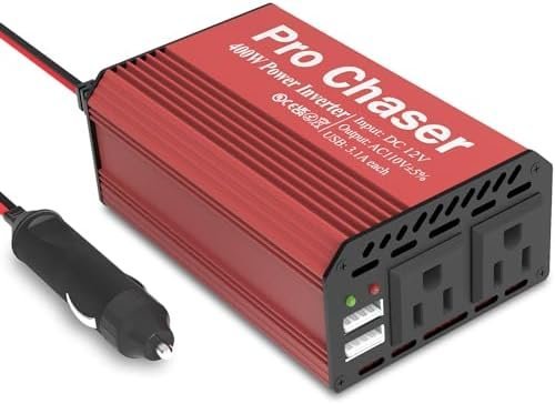 Pro Chaser 400W Power Inverters for Vehicles - DC 12v to AC 110v Car Inverter