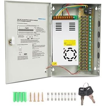 18 Port Channel 12V 2A CCTV Power Supply Box AC-DC Distributed Cabinet