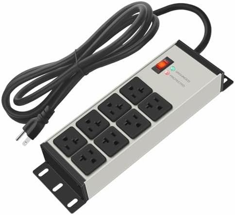 CCCEI Heavy Duty Power Strip Surge Protector 20 AMP, 8 Outlets 12 Gauge