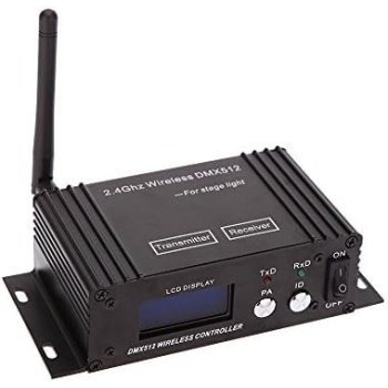Lixada DMX 512 Controller 2.4G Wireless Transmitter Receiver LCD Display Power