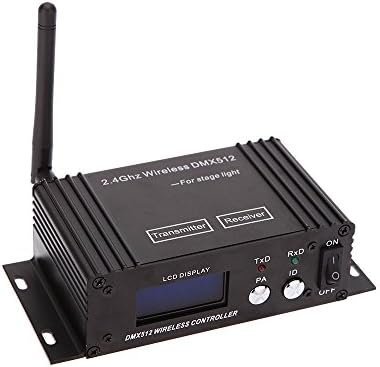 Lixada DMX 512 Controller 2.4G Wireless Transmitter Receiver LCD Display Power