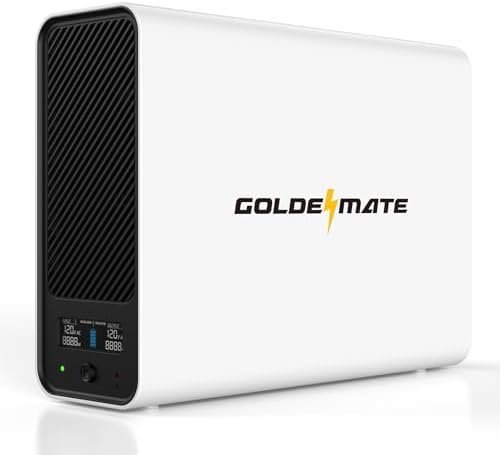 GOLDENMATE 1000VA/800W Lithium UPS Battery Backup and Surge Protector, Backup
