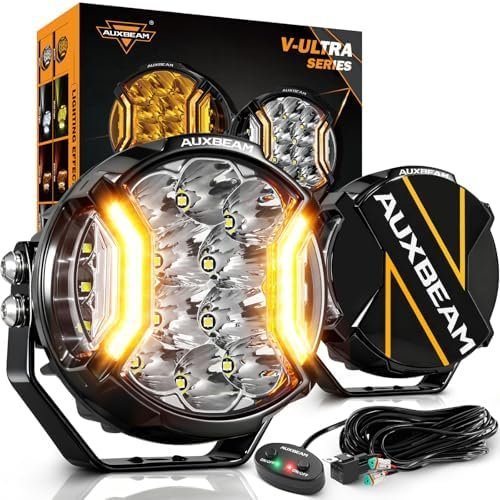 Auxbeam V-Ultra Series Side Shooter Light Bar, 5Inch 172W Round Offroad Lights