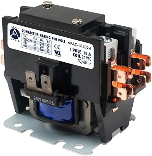 Appli Parts APAC-1S4024 Heavy Duty 1 Pole with Shunt Contactor 40 Amp 24 Volt