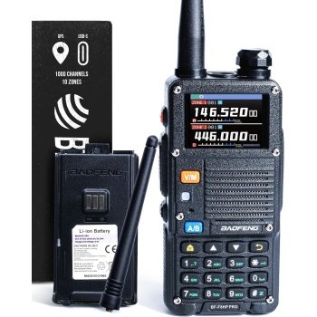 BAOFENG BF-F8HP PRO 10 W Tri-Band Two-Way Radio – UV-5R 7th Gen, 1000 Channels